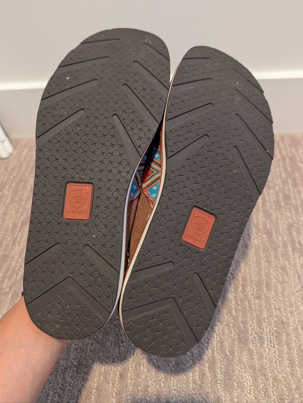 Red and Blue Southwestern/Aztec/Geometric Ariat Cruisers - Picture 5 of 6